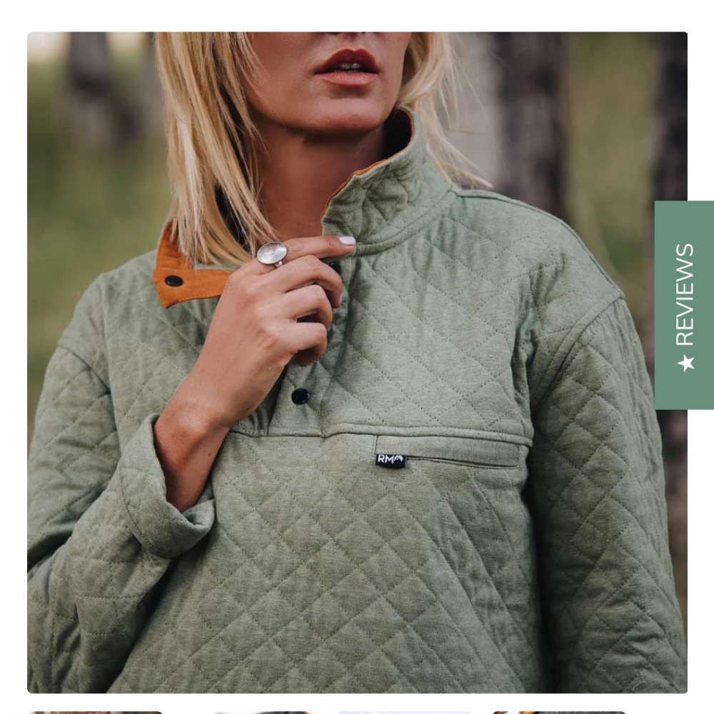 Rock Monkey Outfitters Green Quilted Pullover